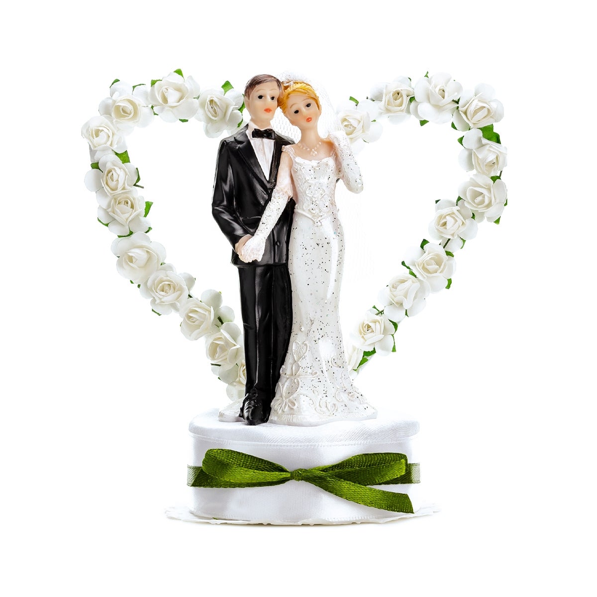 PartyDeco Cake Topper Newlyweds White