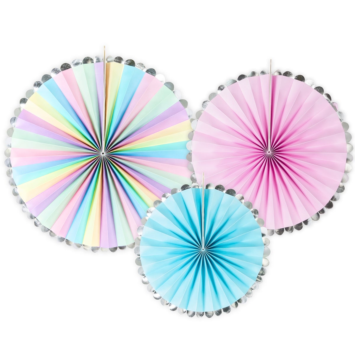 PartyDeco Decorative Rosettes Unicorn Mix Set/3
