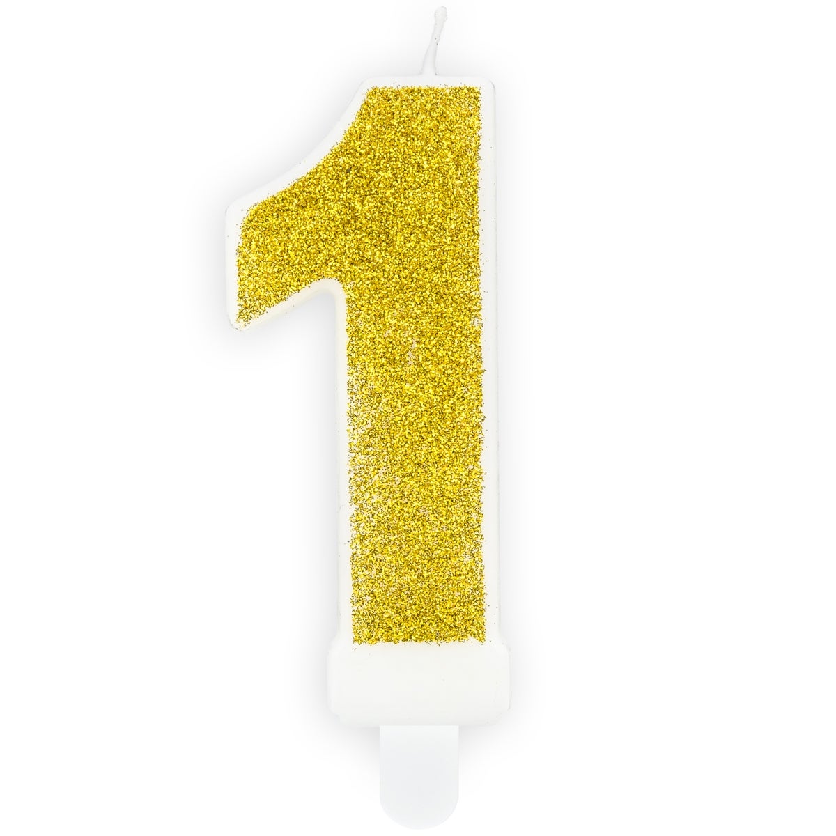 PartyDeco Birthday Candle Number 1 - Gold