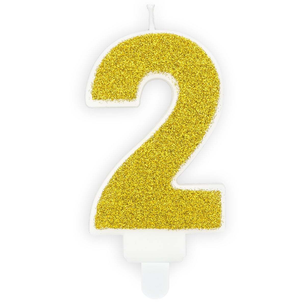 PartyDeco Birthday Candle Number 2 - Gold