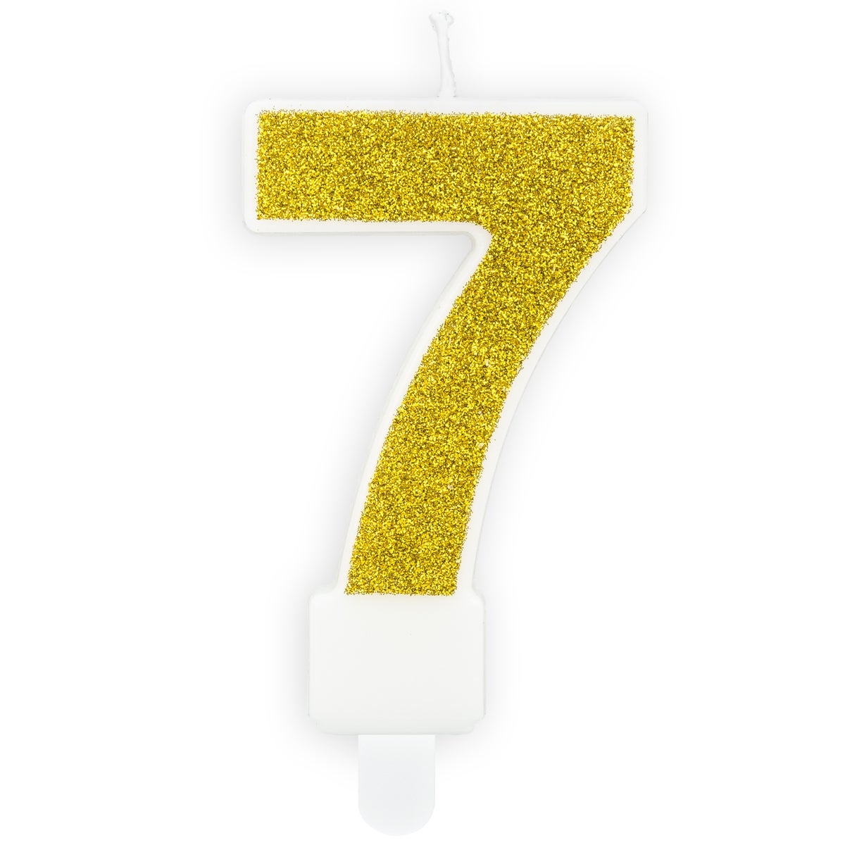 PartyDeco Birthday Candle Number 7 - Gold