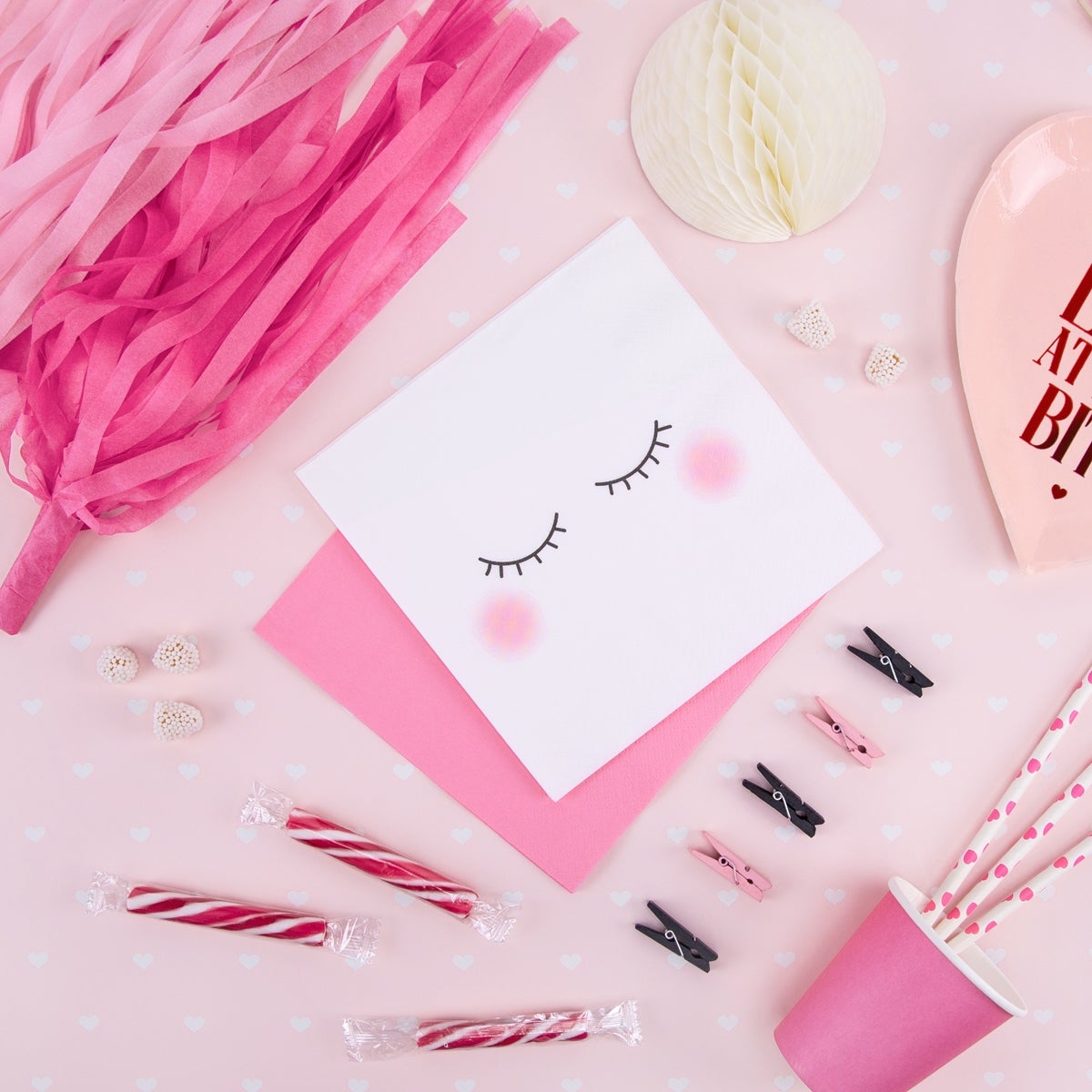 PartyDeco Napkins Face pk/20