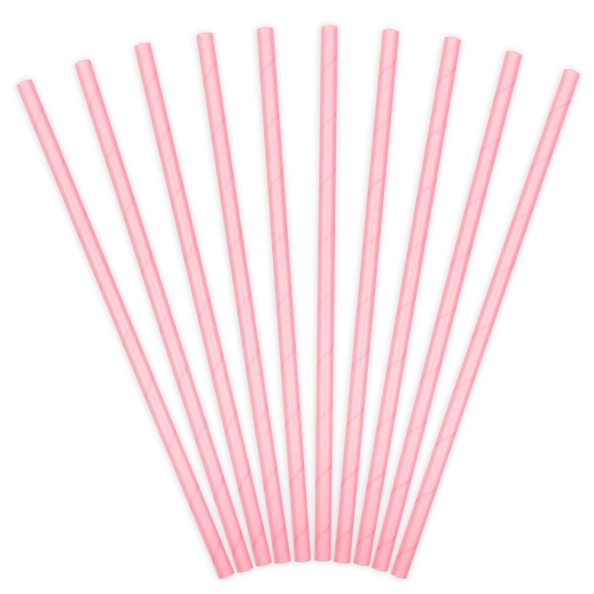 PartyDeco Paper Straws Light Pink pk/10