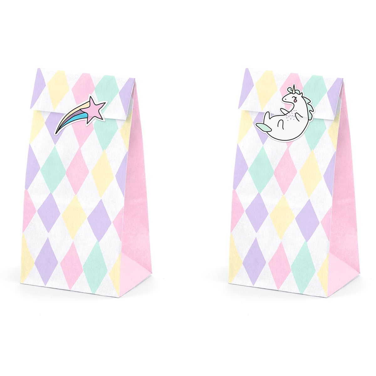 PartyDeco Treat Bags Unicorn Set/6