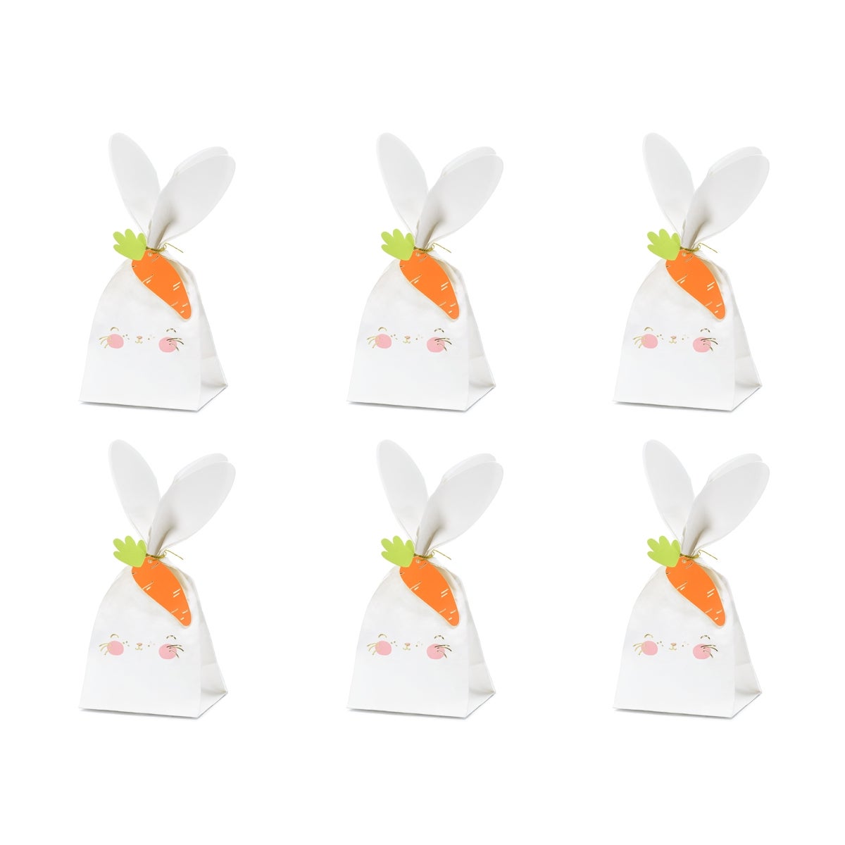 PartyDeco Treat bags Rabbit pk/6
