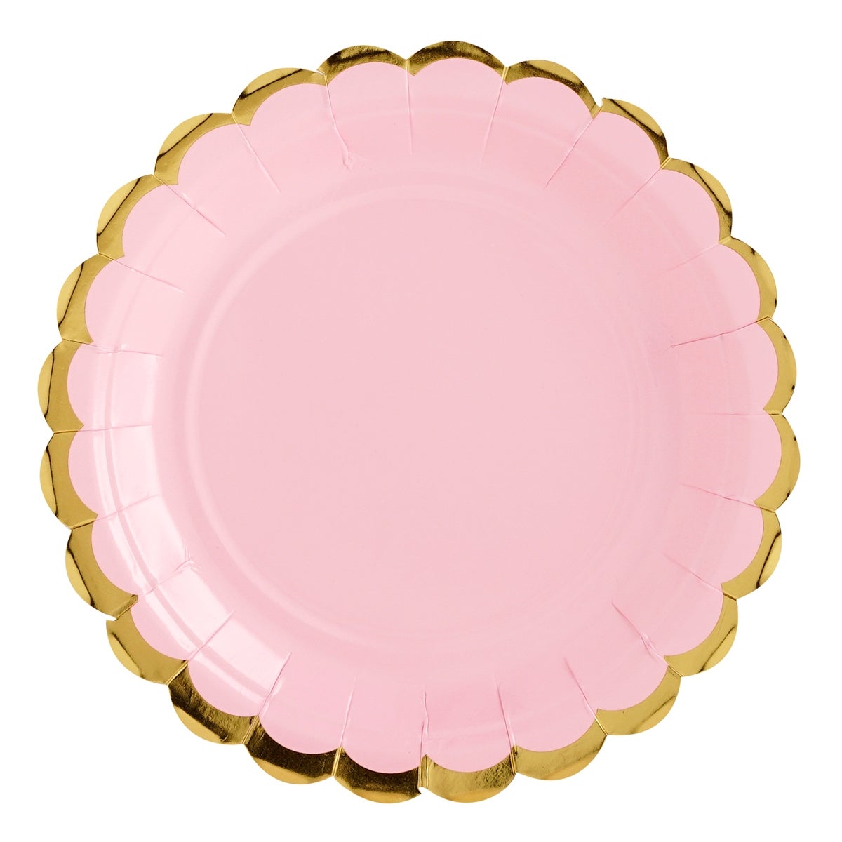 PartyDeco Plates Light Pink 18cm pk/6