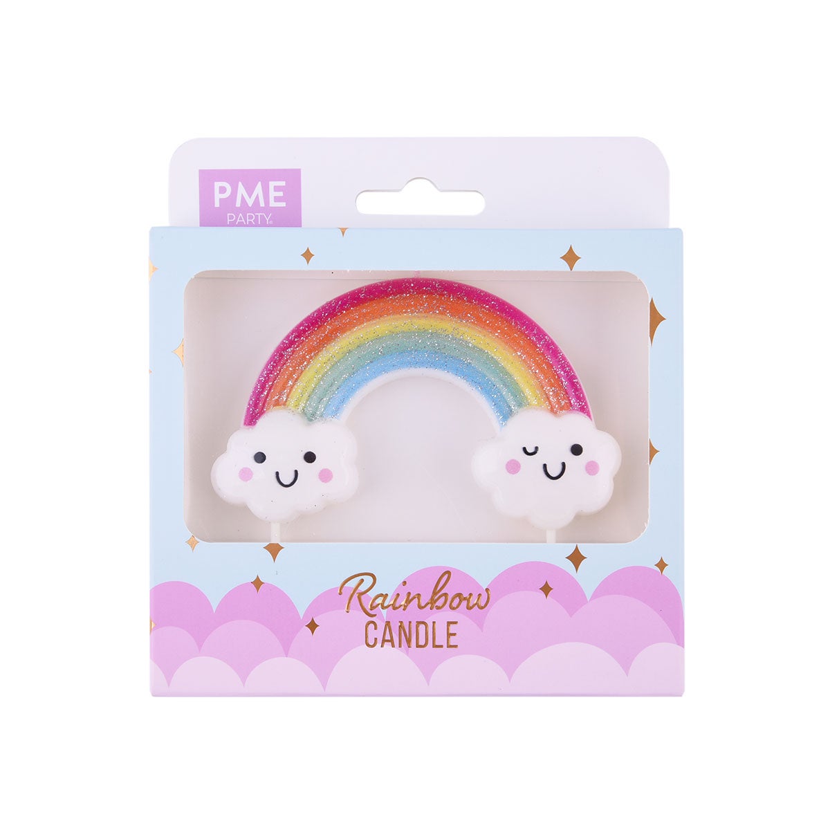 PME Candle Topper - Glitter Rainbow