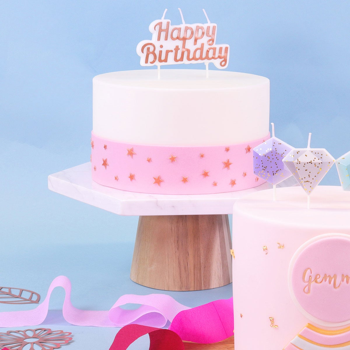 PME Candle Topper - Happy Birthday Rose gold