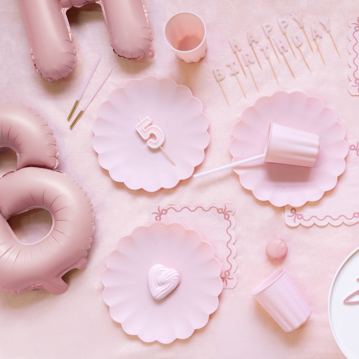 PartyDeco Candles Pink/Gold 12/pcs