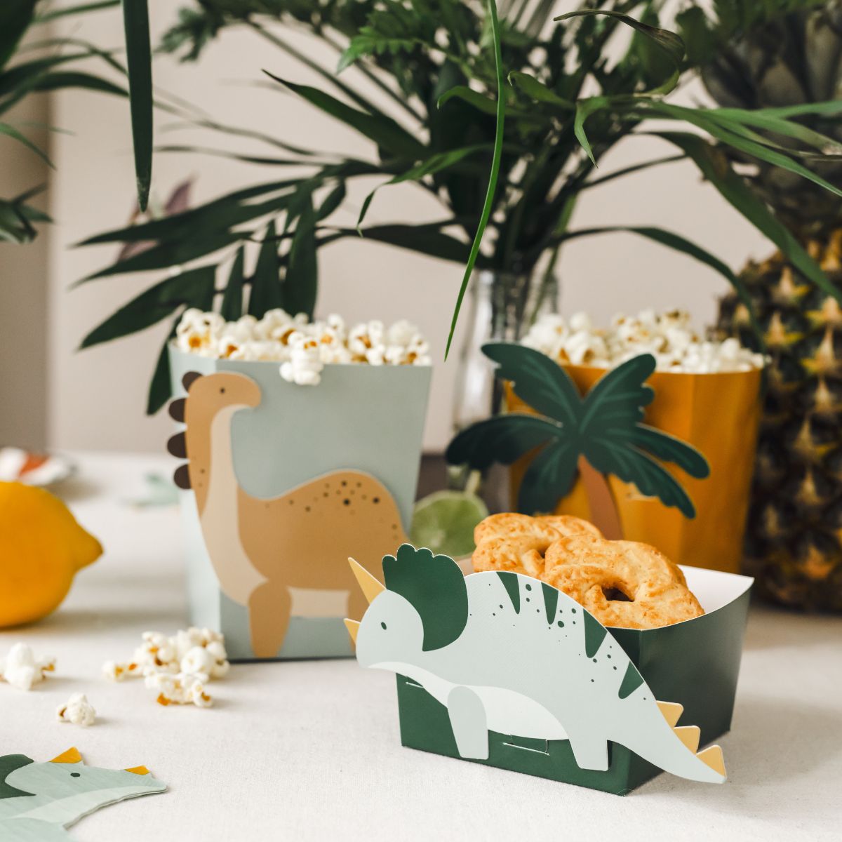 PartyDeco DIY Paper Snack Boxes pk/6 - Dinosaurs
