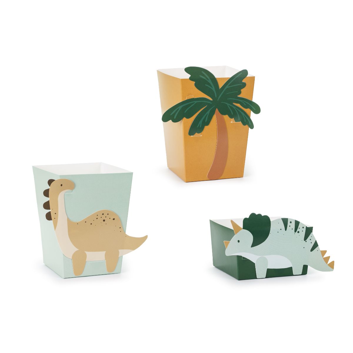PartyDeco DIY Paper Snack Boxes pk/6 - Dinosaurs