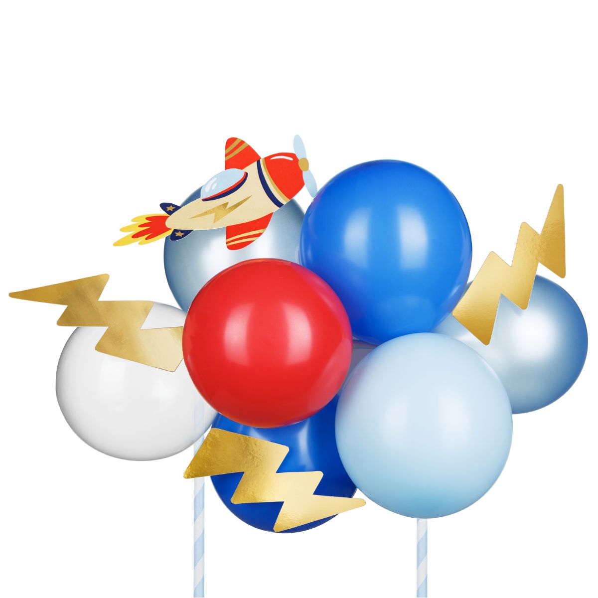 PartyDeco Balloon-Cake Topper Kit 29cm - Airplane