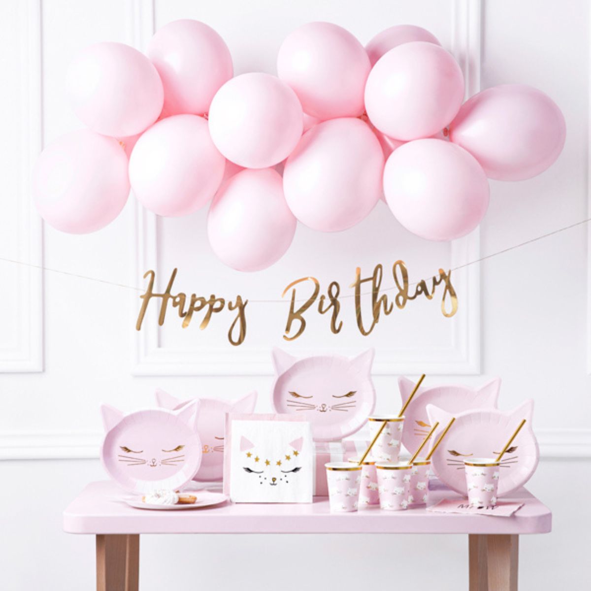 PartyDeco Strong Balloons 12 cm Pink pk/100