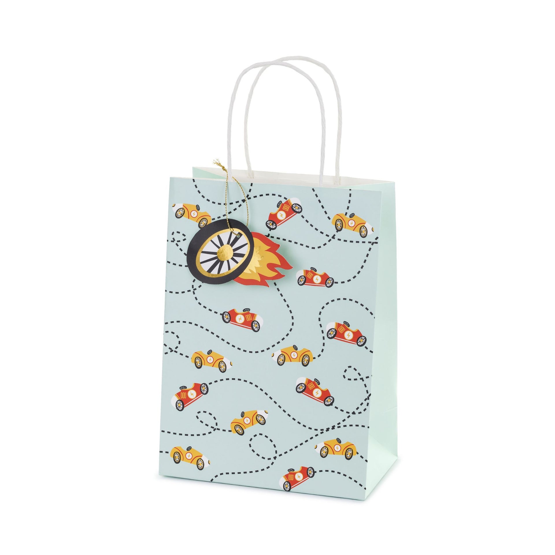 PartyDeco Gift Bag - Cars - 10.5x18x25cm