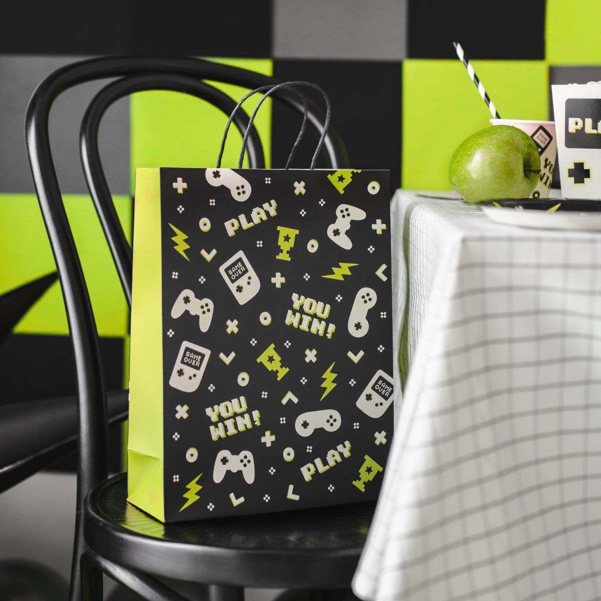 PartyDeco Gift Bag - Gamer - 10x24x32cm