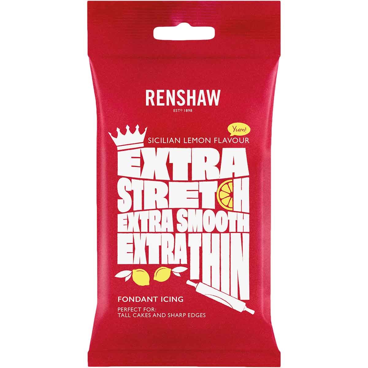 Renshaw Fondant Extra 1kg White with Sicilian Lemon flavour