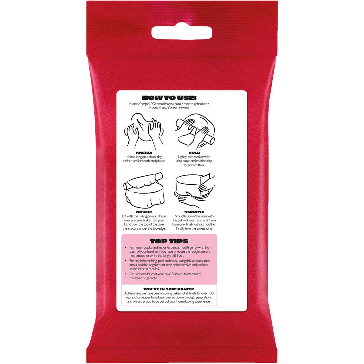 Renshaw Fondant Icing Pink 250g