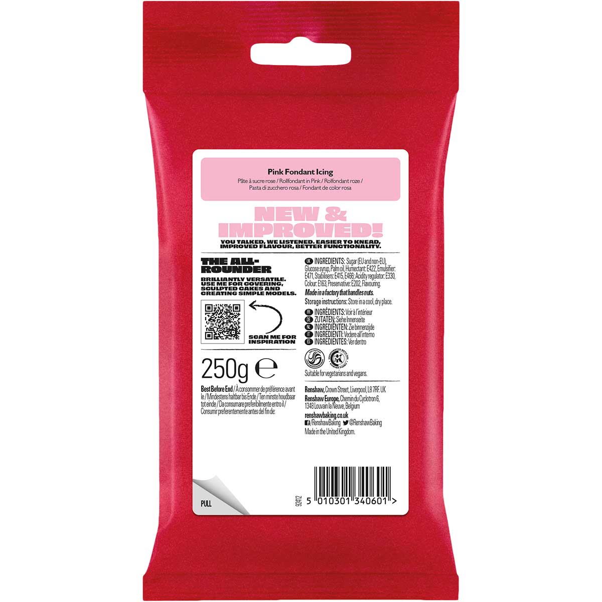 Renshaw Fondant Icing Pink 250g