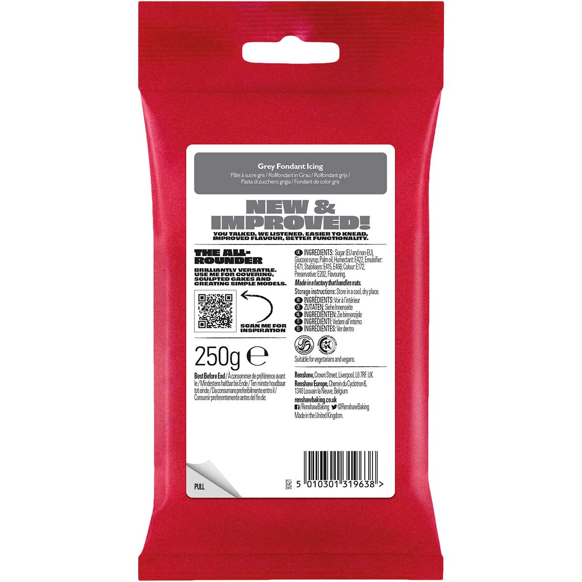 Renshaw Fondant Icing Grey 250g