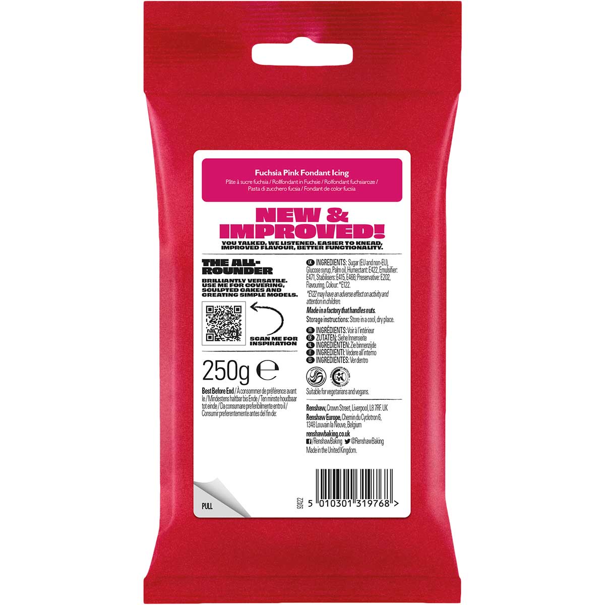 Renshaw Fondant Icing Fuchsia Pink 250g