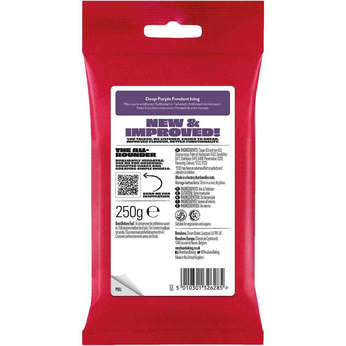 Renshaw Fondant Icing Deep Purple 250g