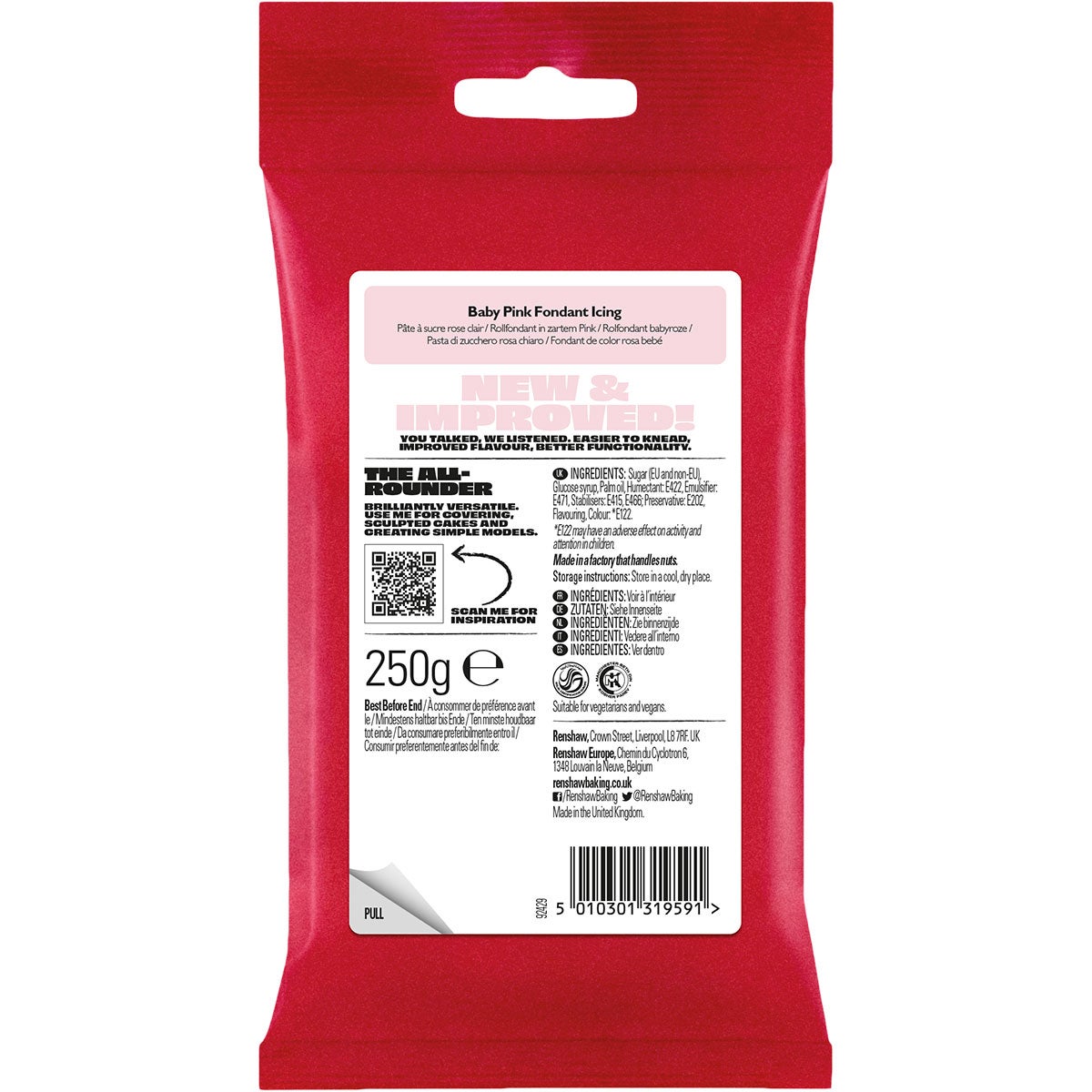 Renshaw Fondant Baby Pink 250g