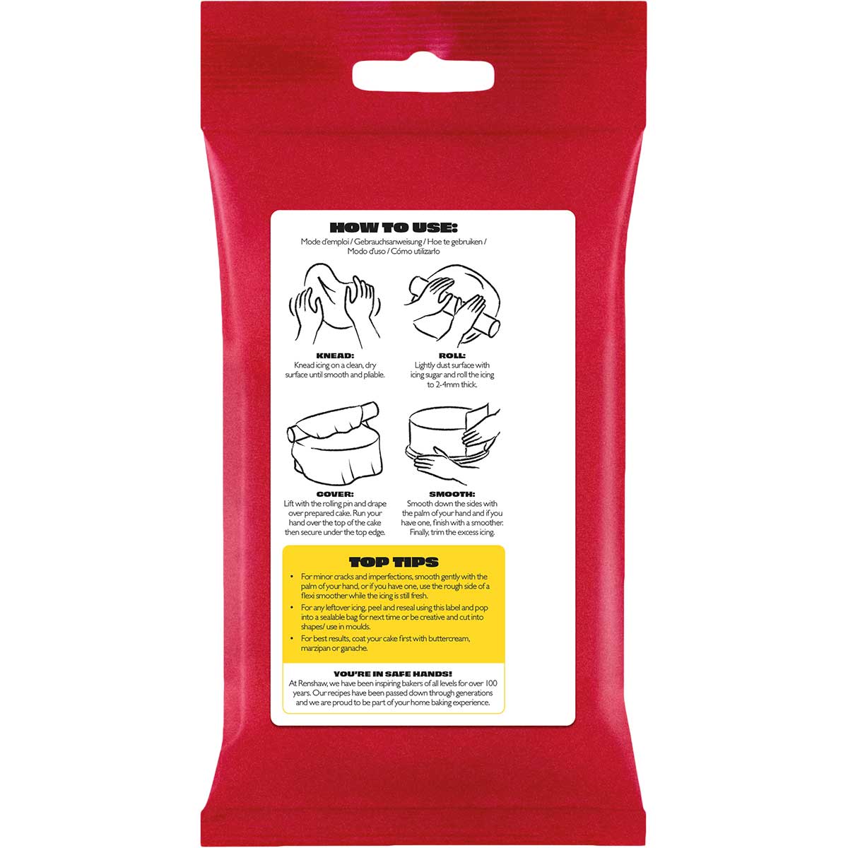 Renshaw Fondant Icing Yellow 250g