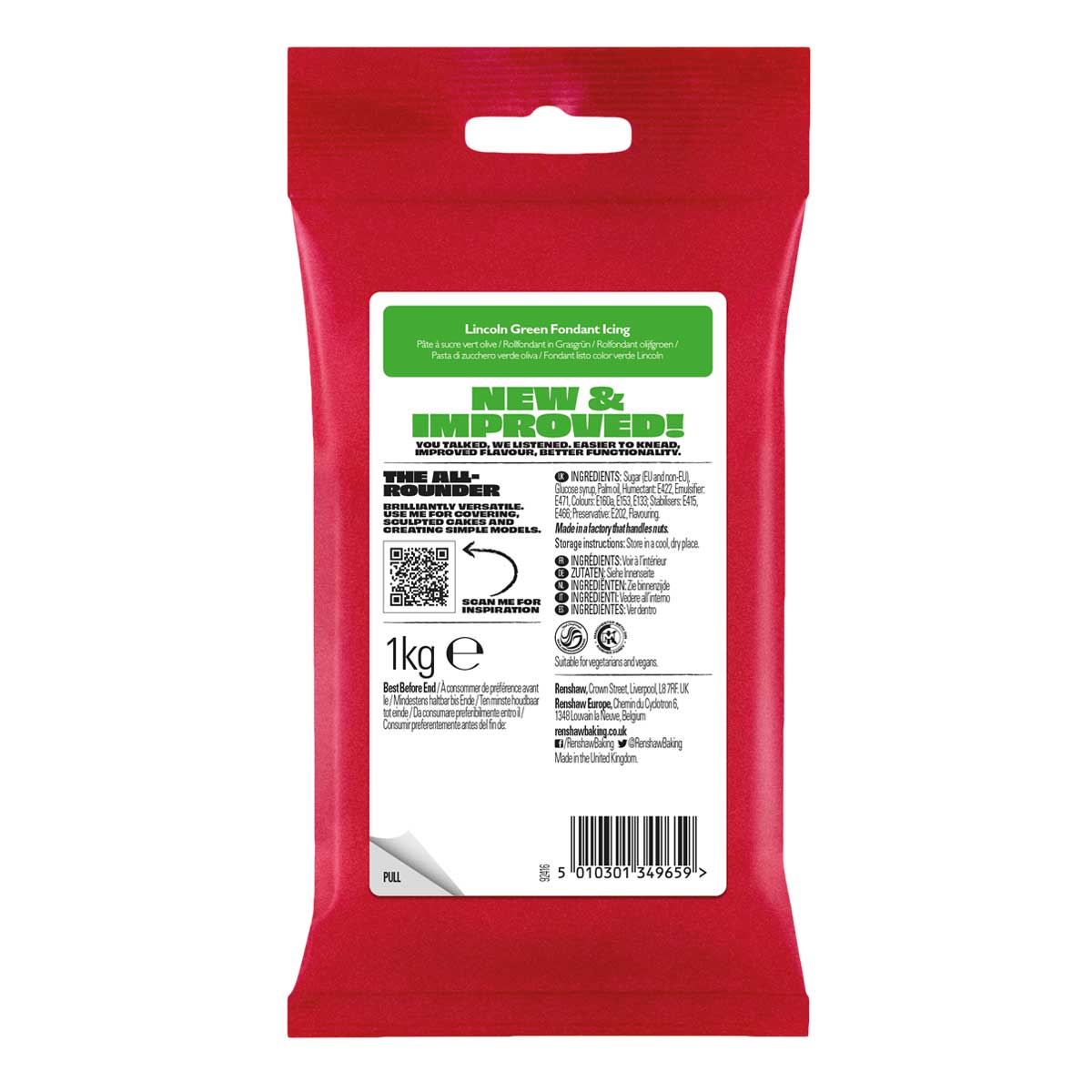 Renshaw Fondant Icing Lincoln Green 1kg