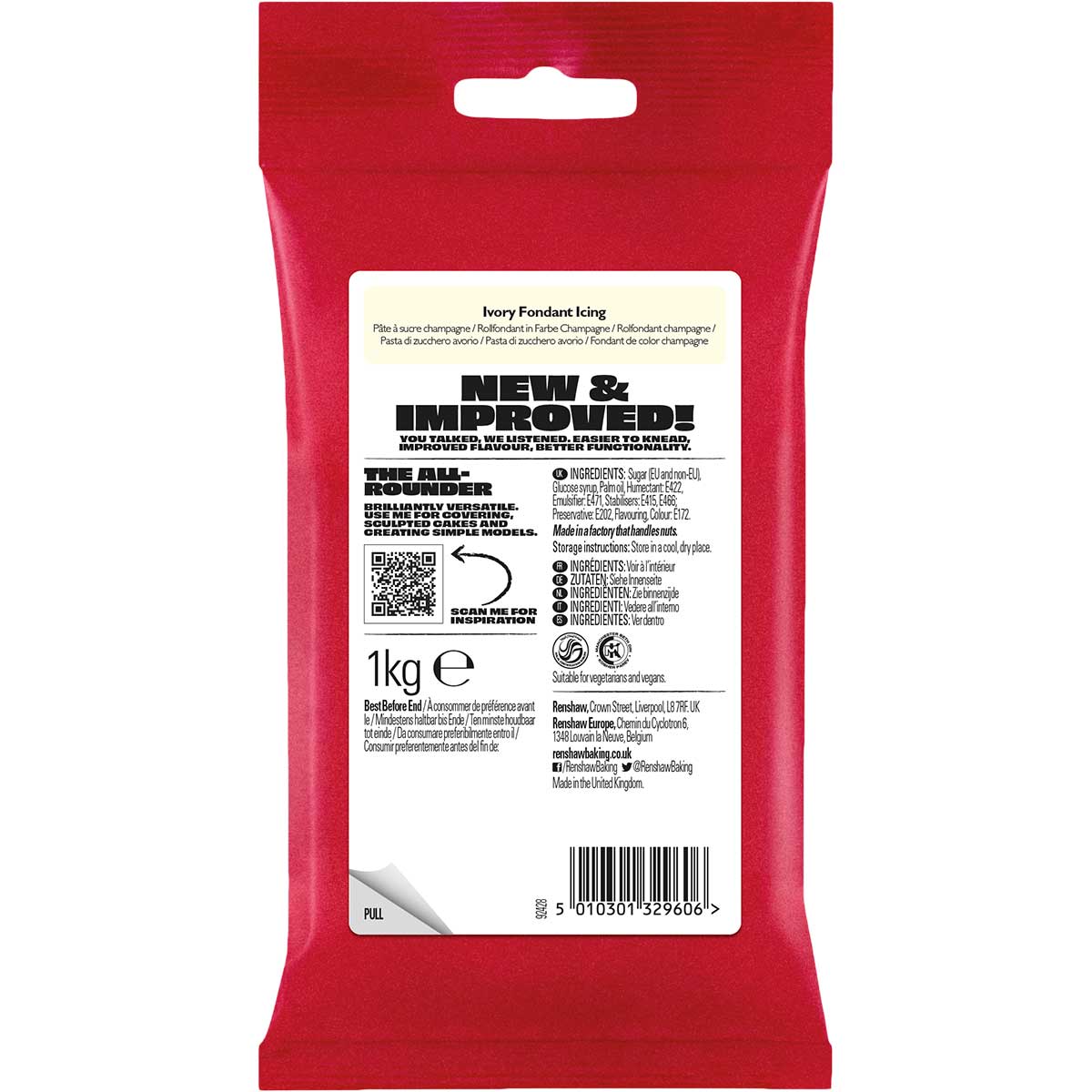 Renshaw Fondant Icing Ivory 1kg