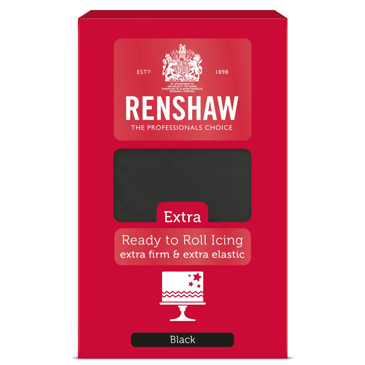 Renshaw Rolled Fondant Extra 1kg -Black-
