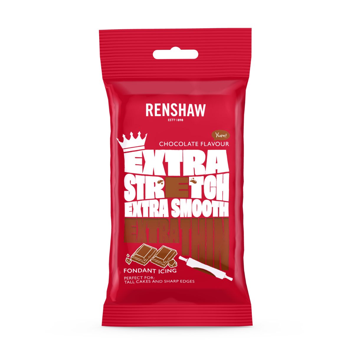 Renshaw Extra Fondant 250g - Chocolate Brown