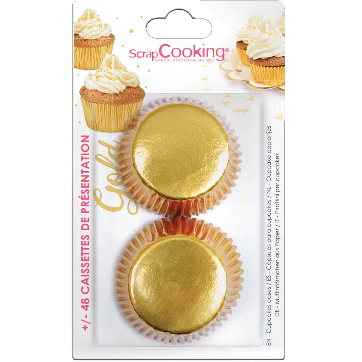 Scrapcooking Cupcake Cases Gold pk/48