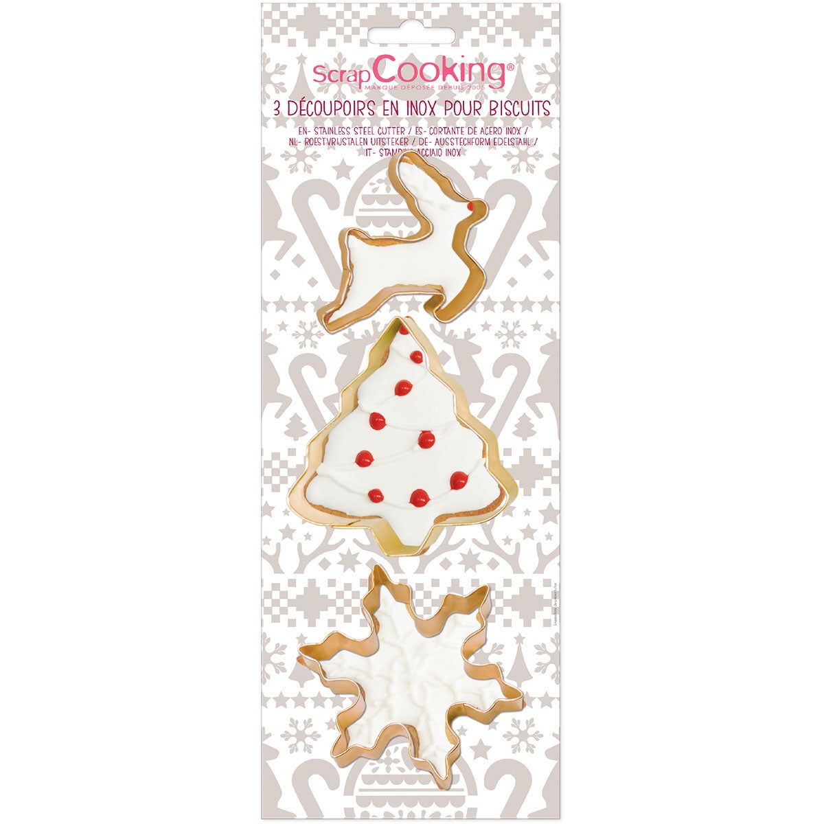 ScrapCooking Cookie Cutter Christmas S/S pk/3