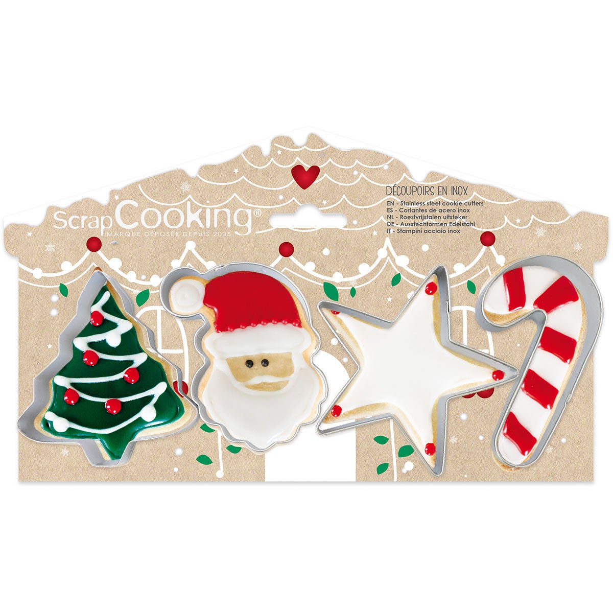ScrapCooking Christmas cookie cutters pk/4