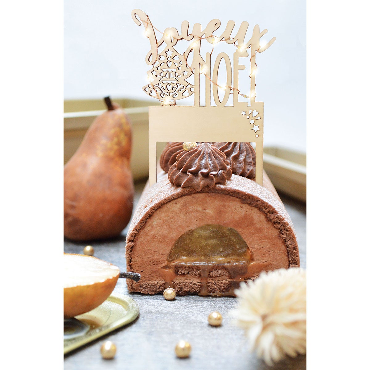 ScrapCooking Cake topper LED Merry Christmas