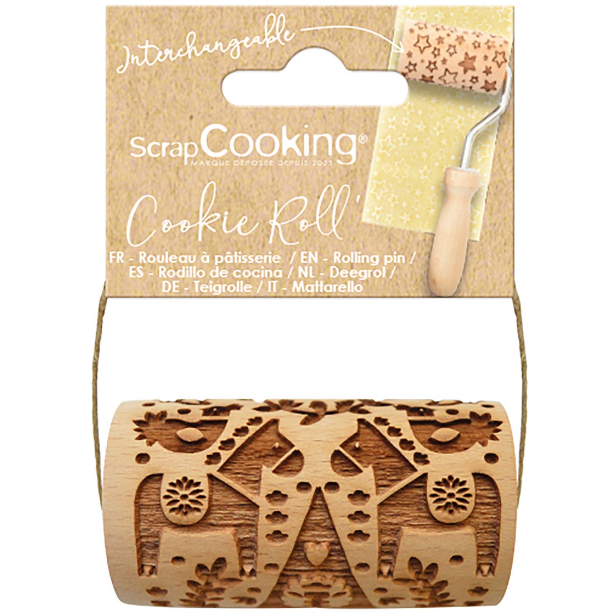 ScrapCooking Xmas Embossing Rolling Pin