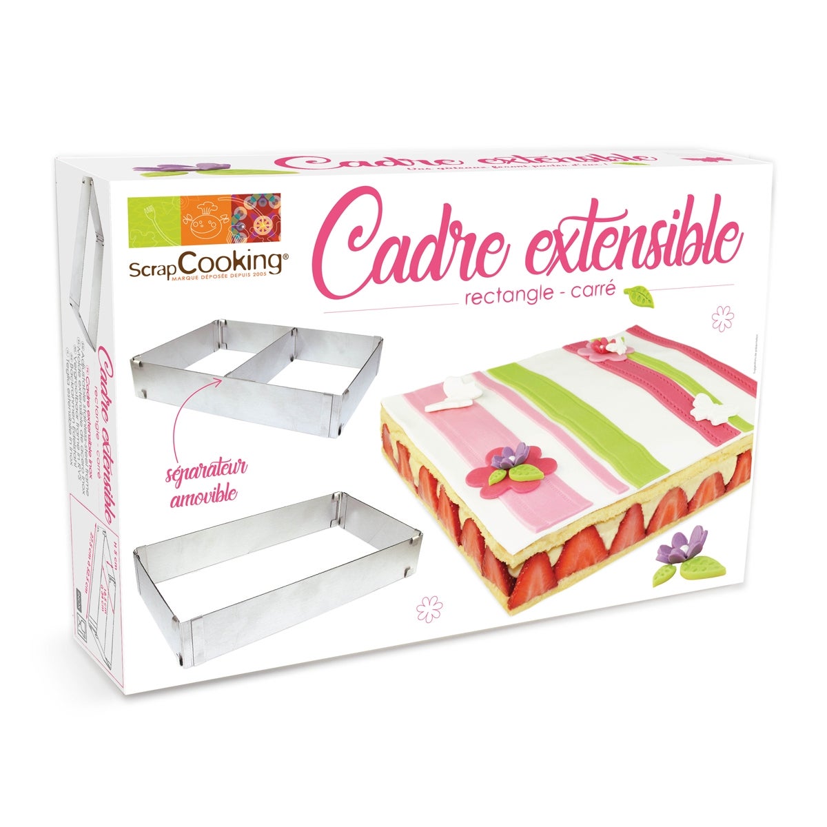 Scrapcooking Adjustable Baking Frame S/S 27-52cmx18-34cm