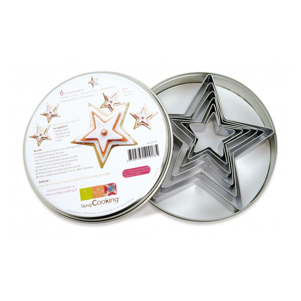 Scrapcooking Cookie Cutter Stars Set/6