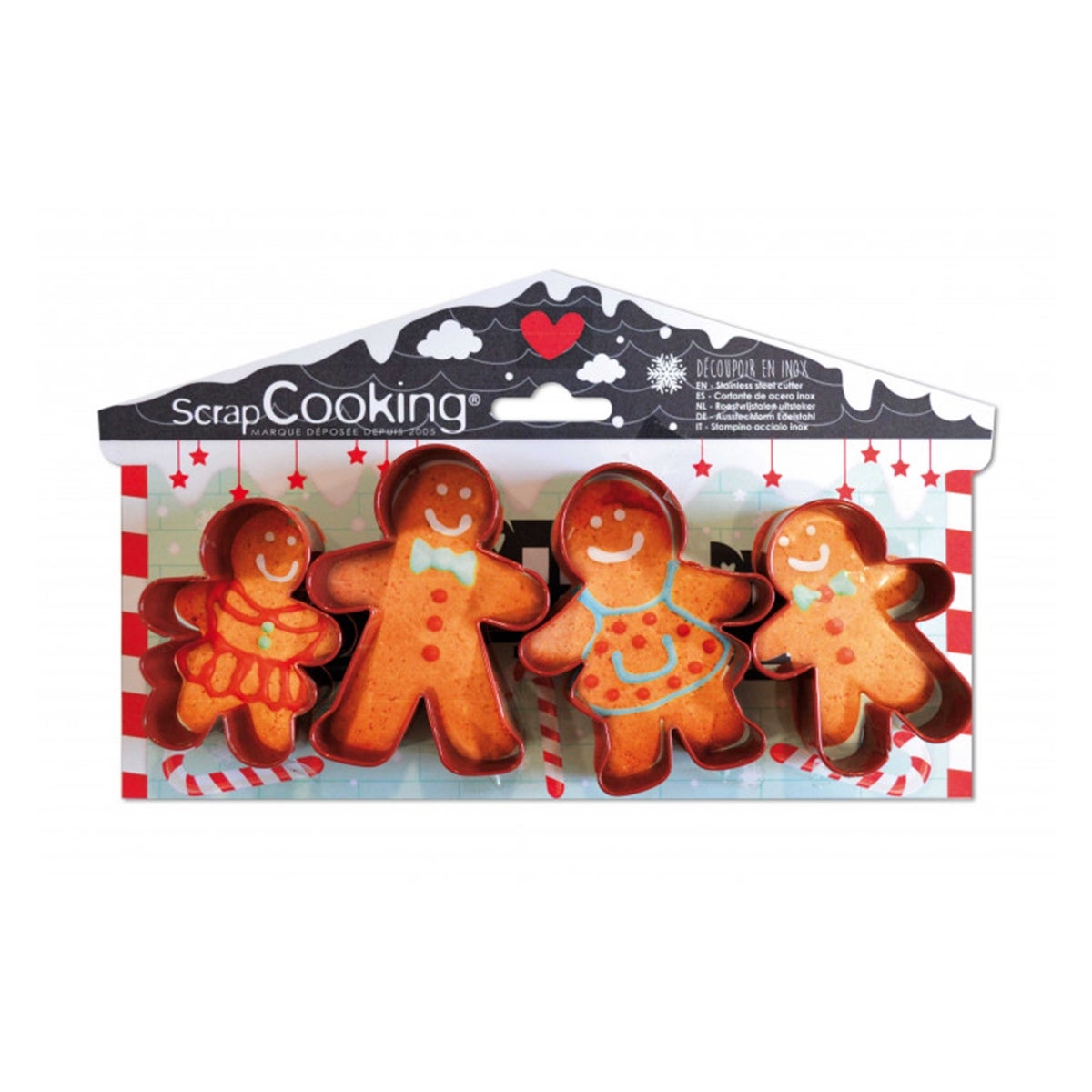 Scrapcooking Cookie Cutter Gingerbread Men Set/4