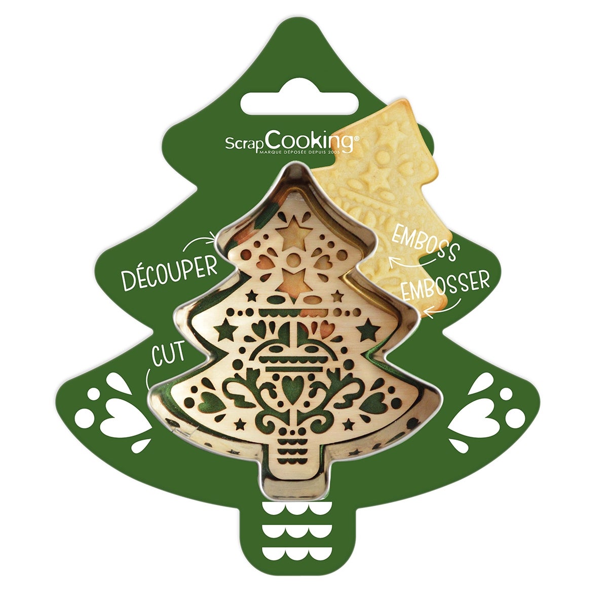 Scrapcooking Cookie Cutter & Embosser Fir Tree
