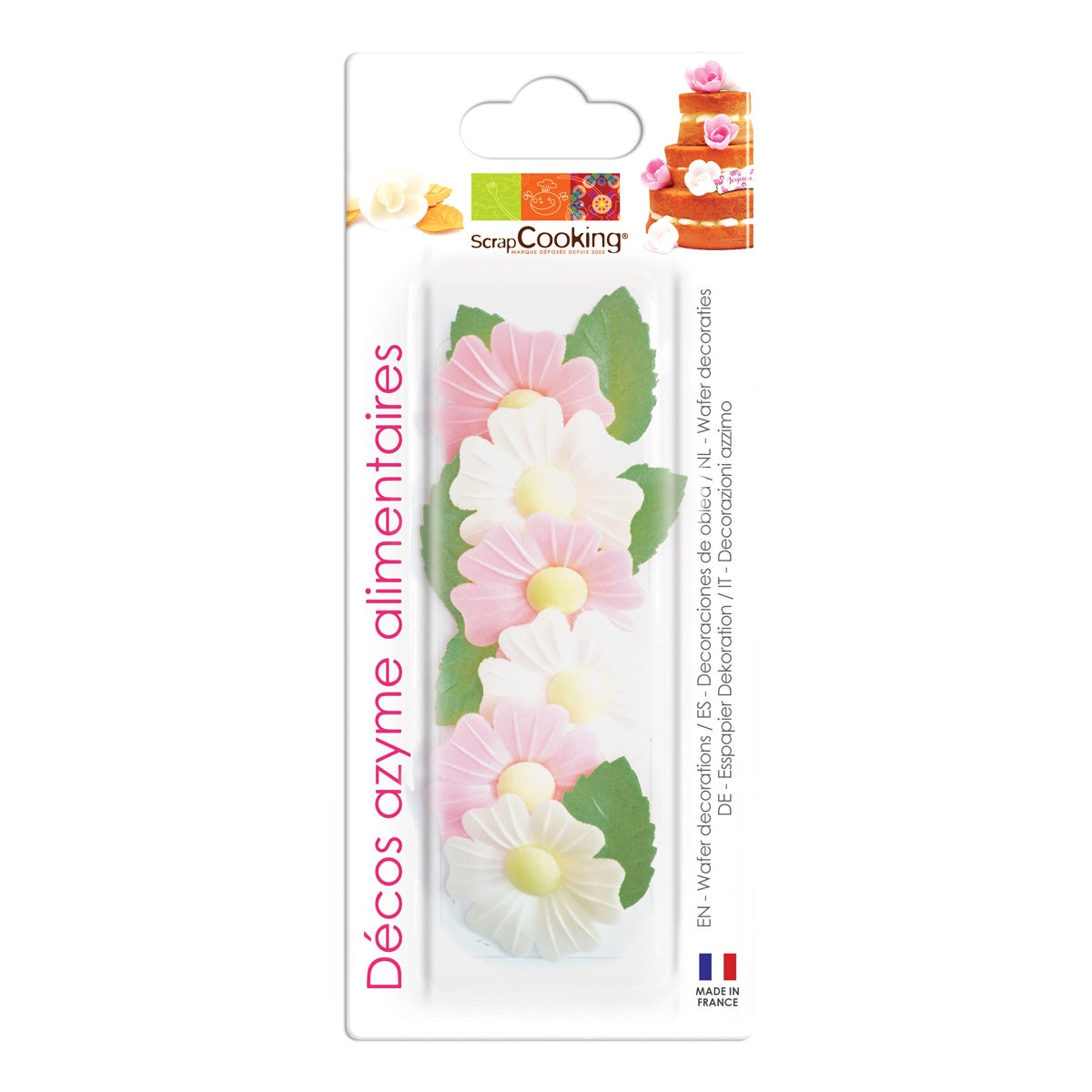 Scrapcooking Wafer Decoration Wild Rose & Leaf Set/12