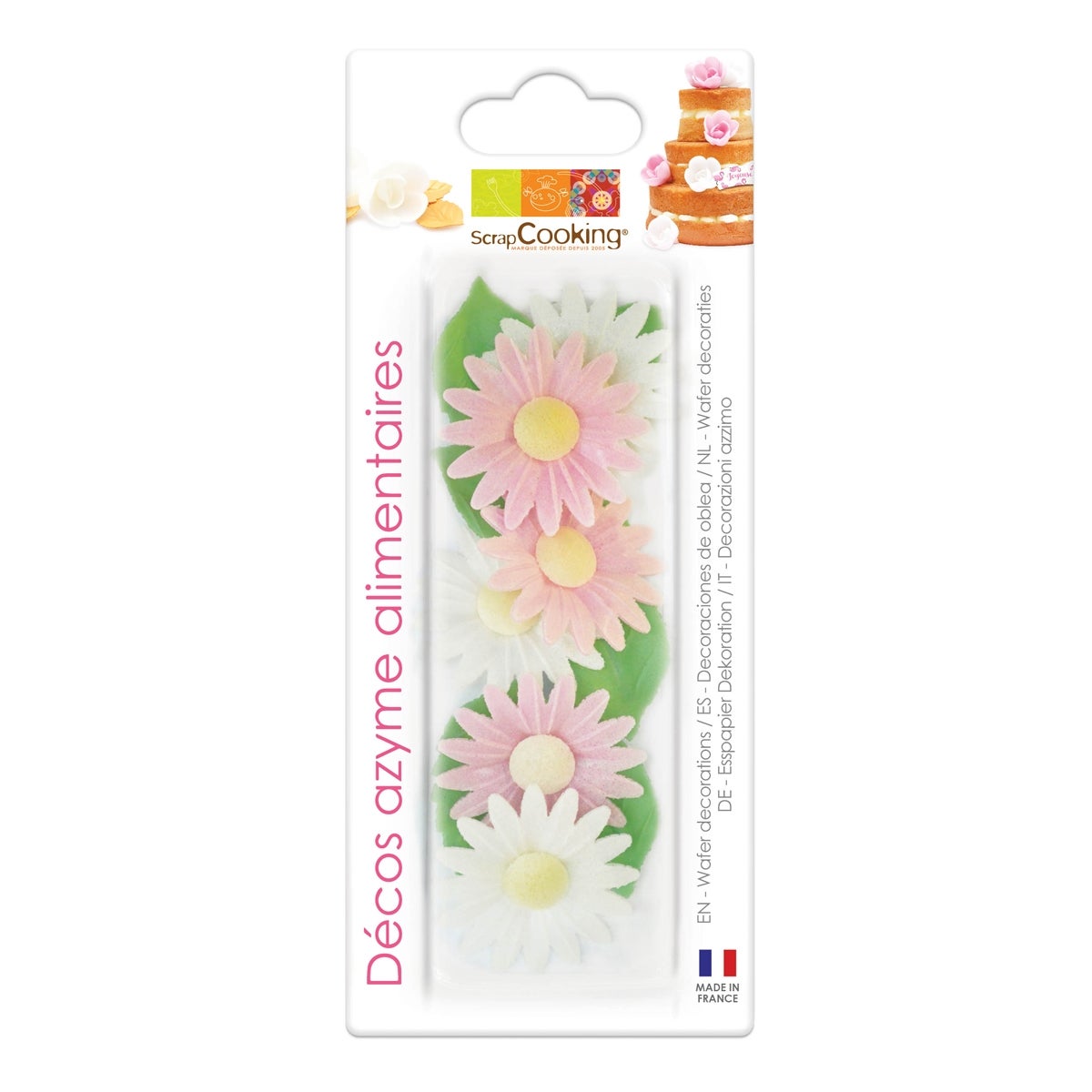 Scrapcooking Wafer Decoration Daisy & Leaf Set/12