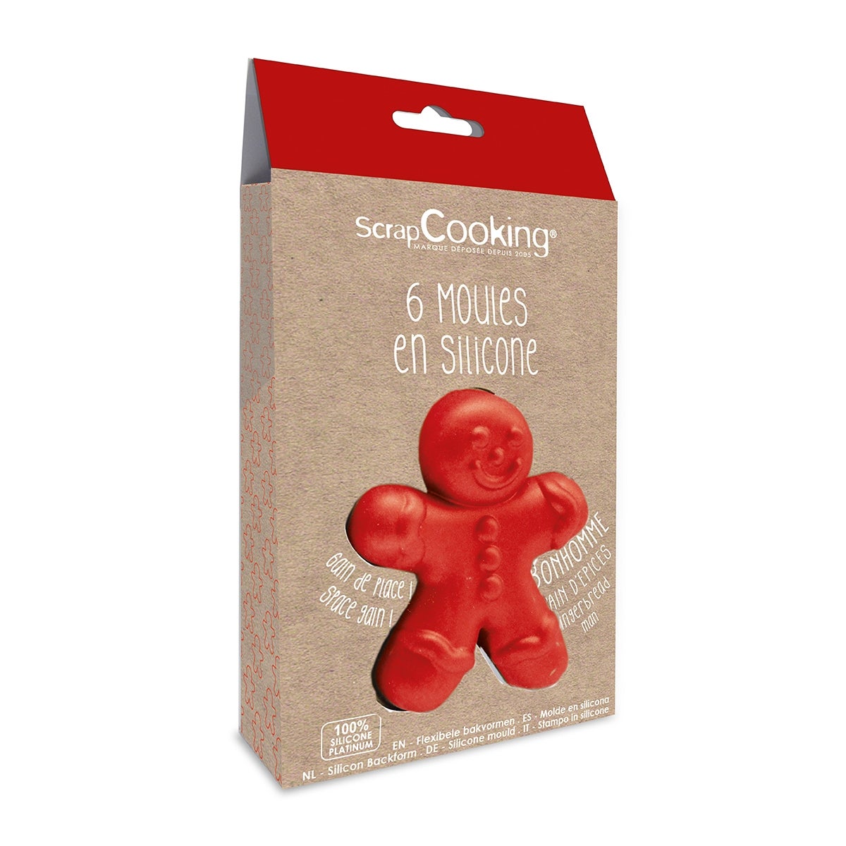 Scrapcooking Silicone Mould Gingerbread Man set/6