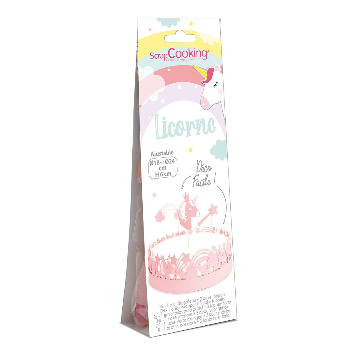 ScrapCooking Cake Wrapper & Topper Unicorn