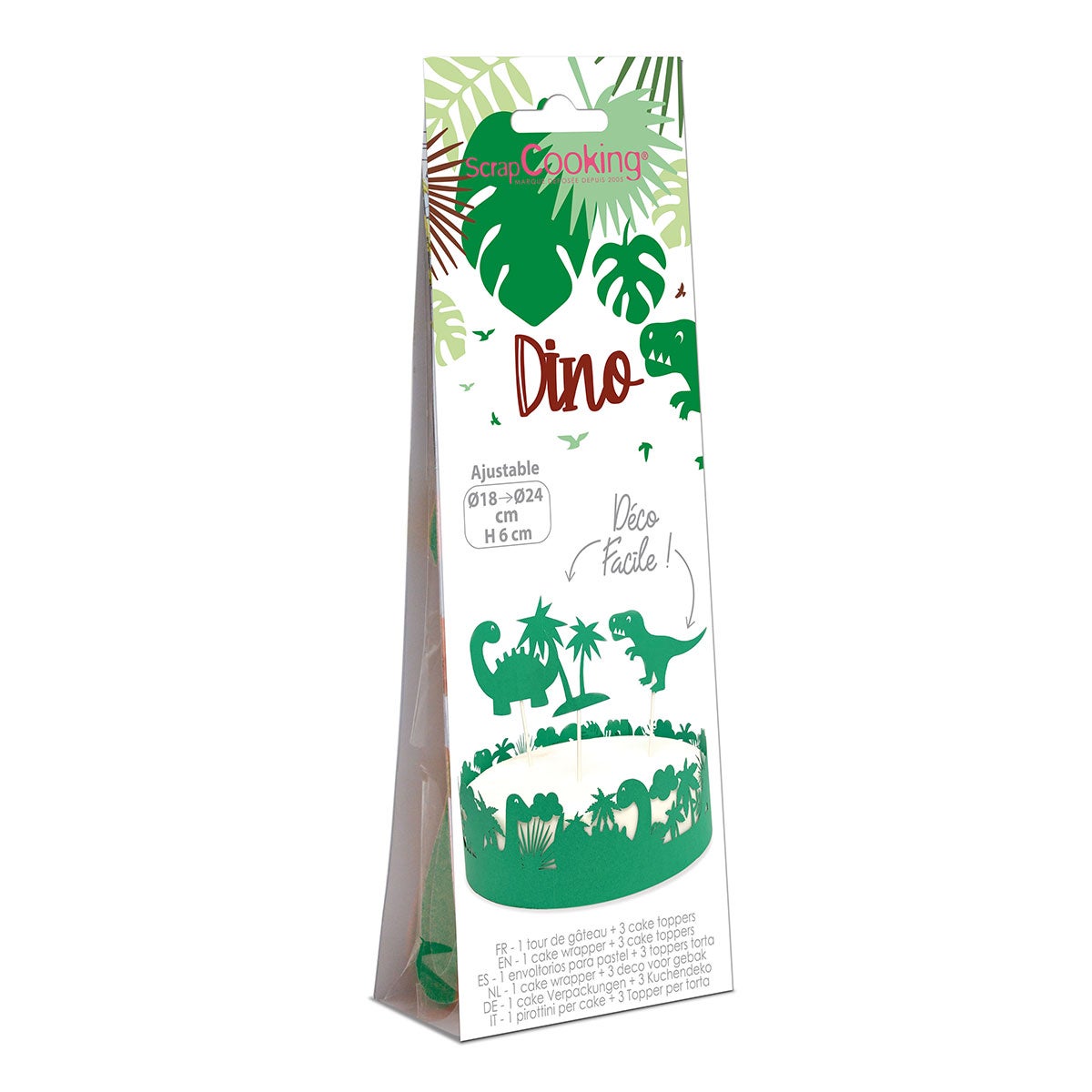 ScrapCooking Cake Wrapper & Topper Dino