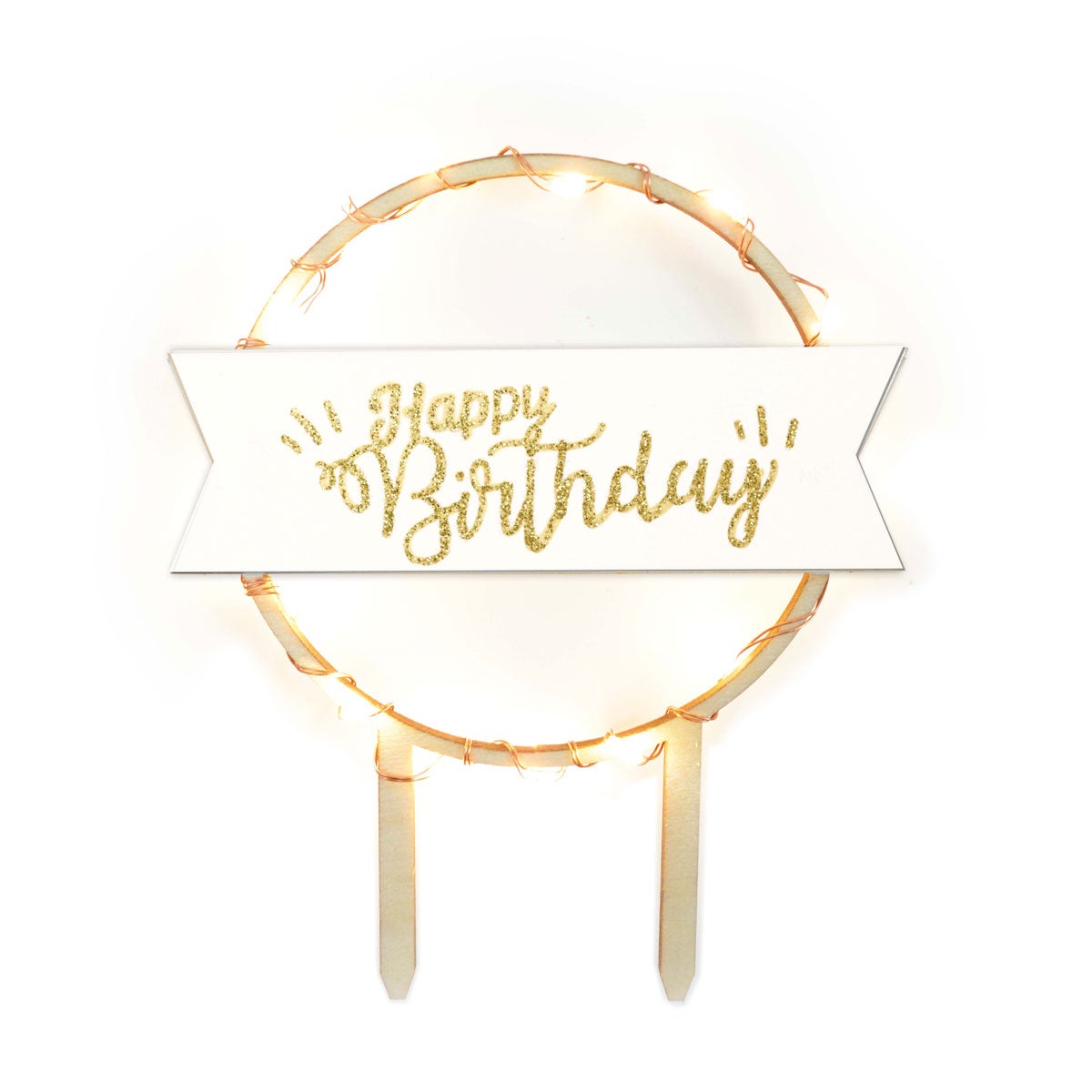 Scrapcooking Cake Topper Led Happy Birthday