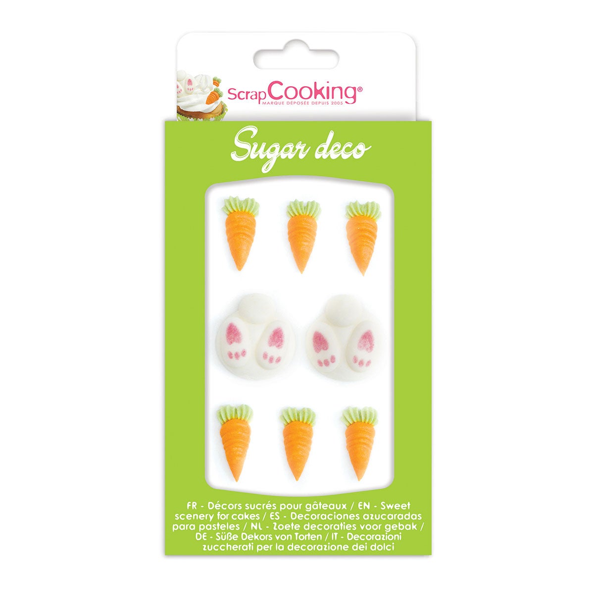 ScrapCooking Sugar Decorations Bunny / Carrot Set/8