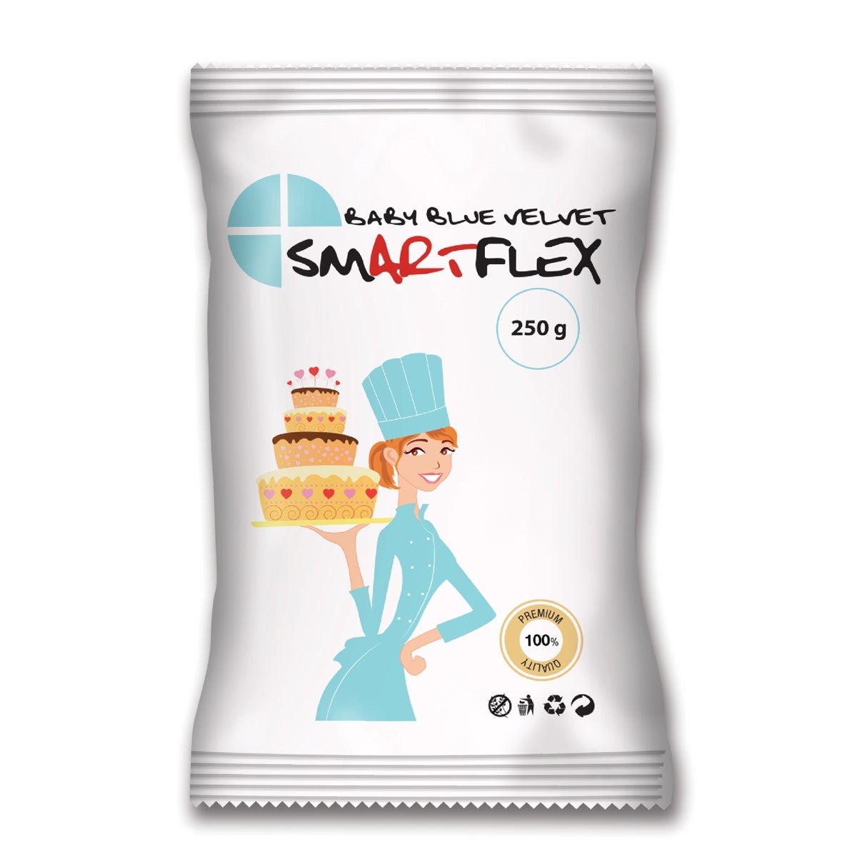 SmartFlex Fondant Baby Blue Velvet 250g
