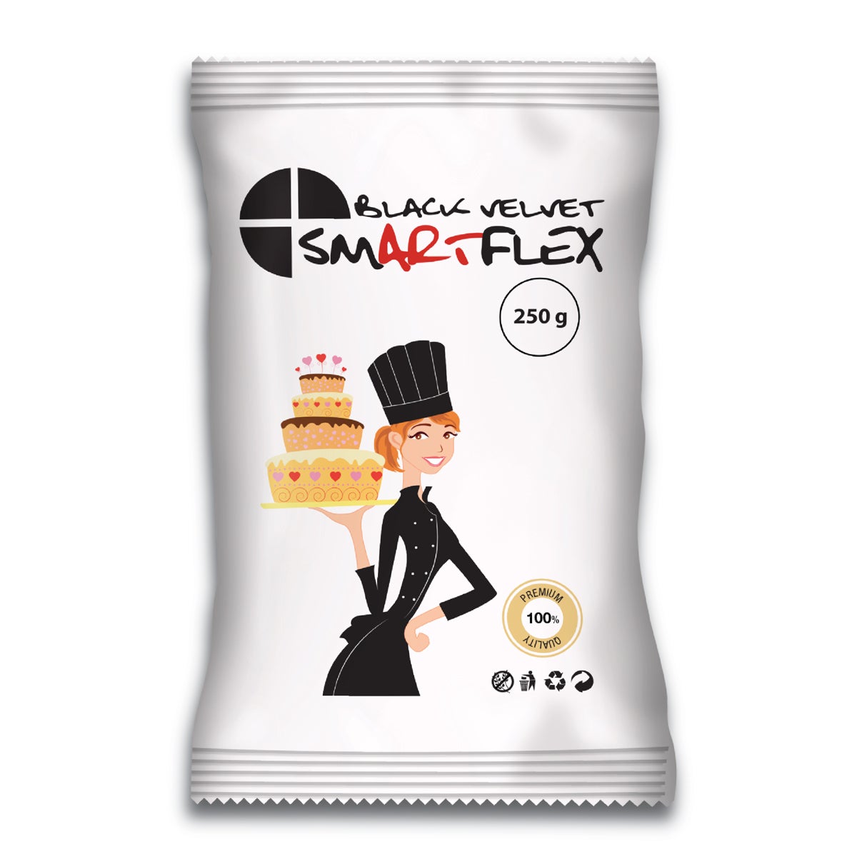 SmartFlex Fondant Black Velvet 250g