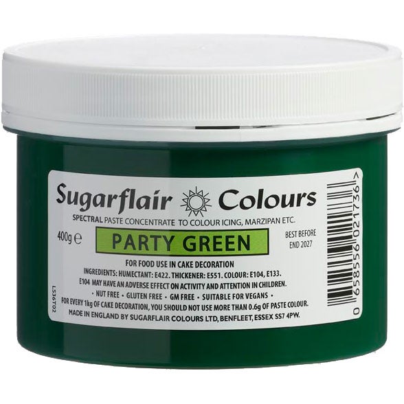 Sugarflair Paste Colour PARTY GREEN, 400 g
